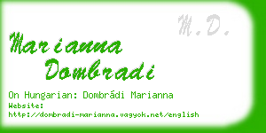 marianna dombradi business card