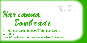 marianna dombradi business card